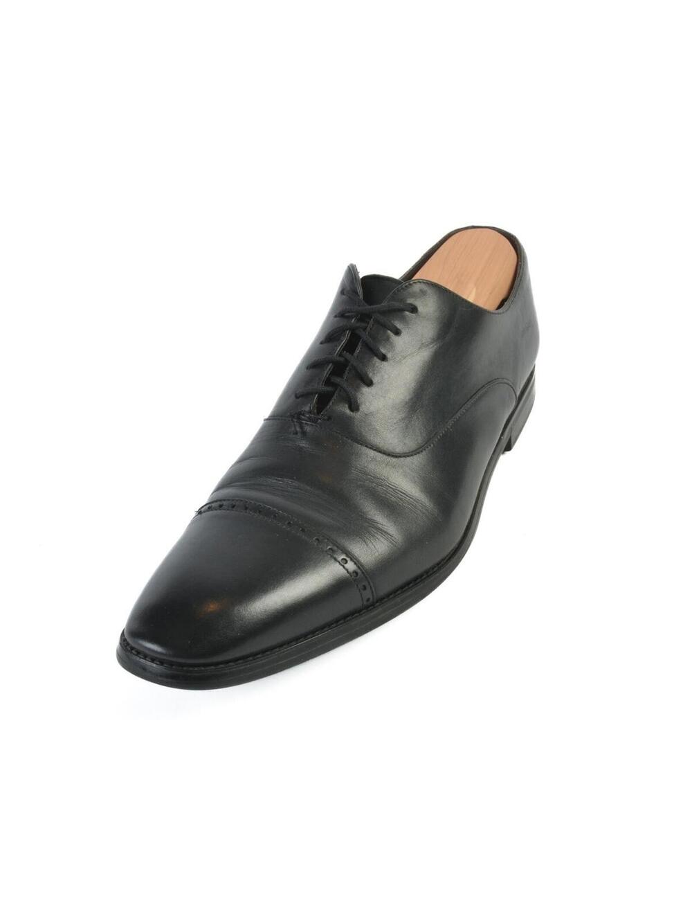 To Boot Black Cap Toe Oxford Shoes 9.5 38238